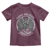 Saint Michael The Archangel Toddler T Shirt Defend Us In Battle Christian Faith - Wonder Print Shop