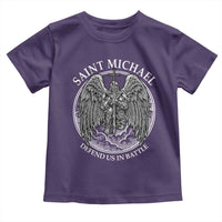 Saint Michael The Archangel Toddler T Shirt Defend Us In Battle Christian Faith - Wonder Print Shop