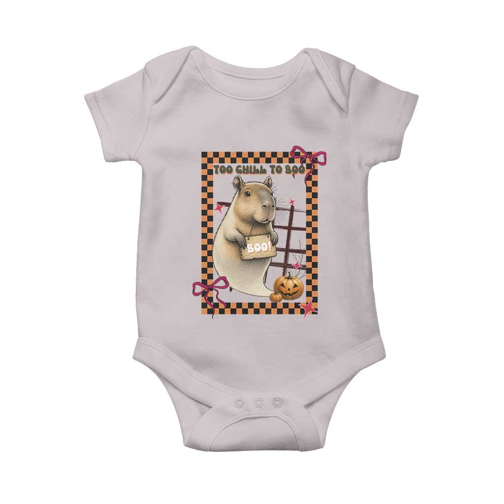 Halloween Capybara Baby Onesie Funny Too Chill To Boo - Wonder Print Shop