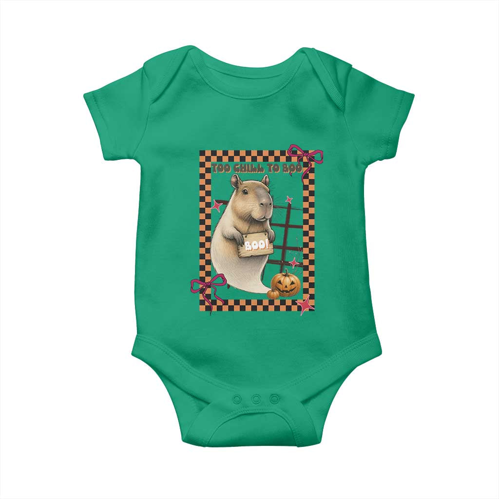 Halloween Capybara Baby Onesie Funny Too Chill To Boo - Wonder Print Shop
