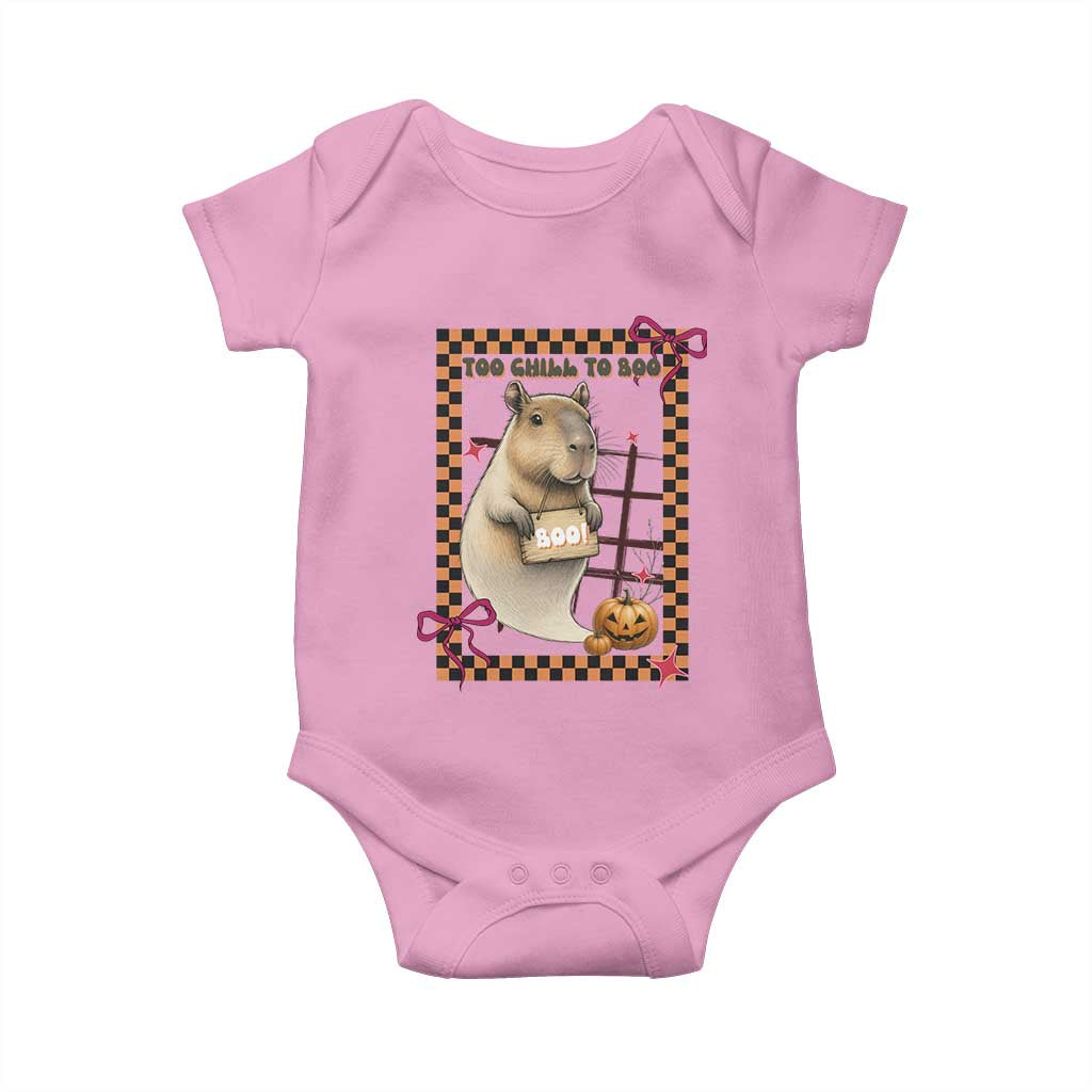 Halloween Capybara Baby Onesie Funny Too Chill To Boo - Wonder Print Shop