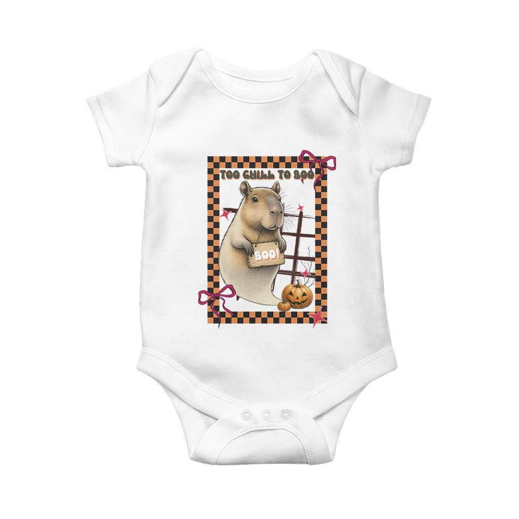 Halloween Capybara Baby Onesie Funny Too Chill To Boo - Wonder Print Shop