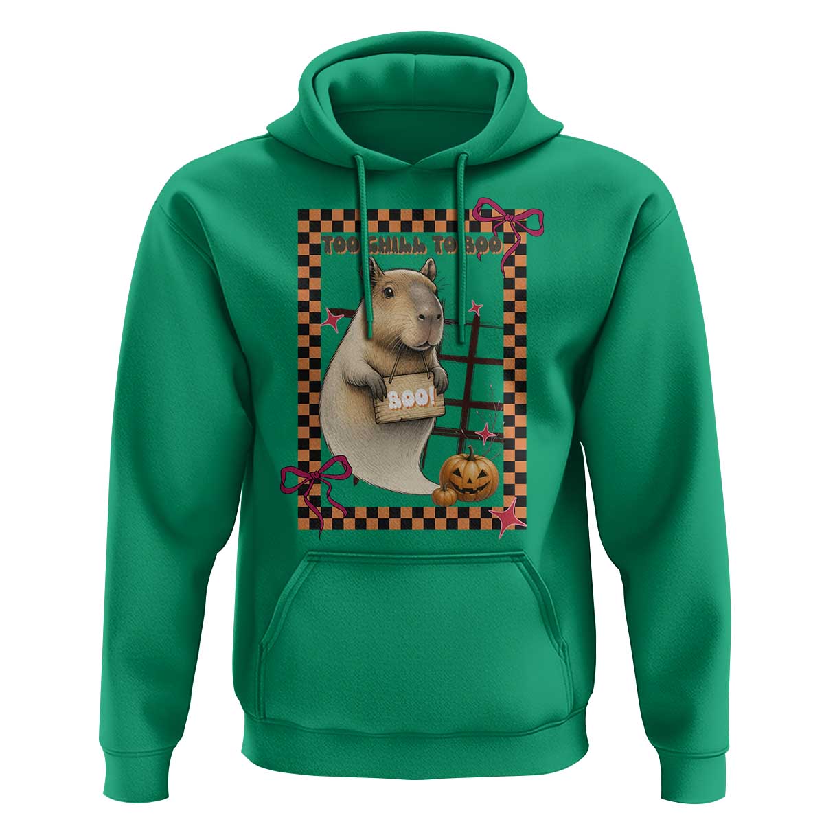 Halloween Capybara Hoodie Funny Too Chill To Boo - Wonder Print Shop