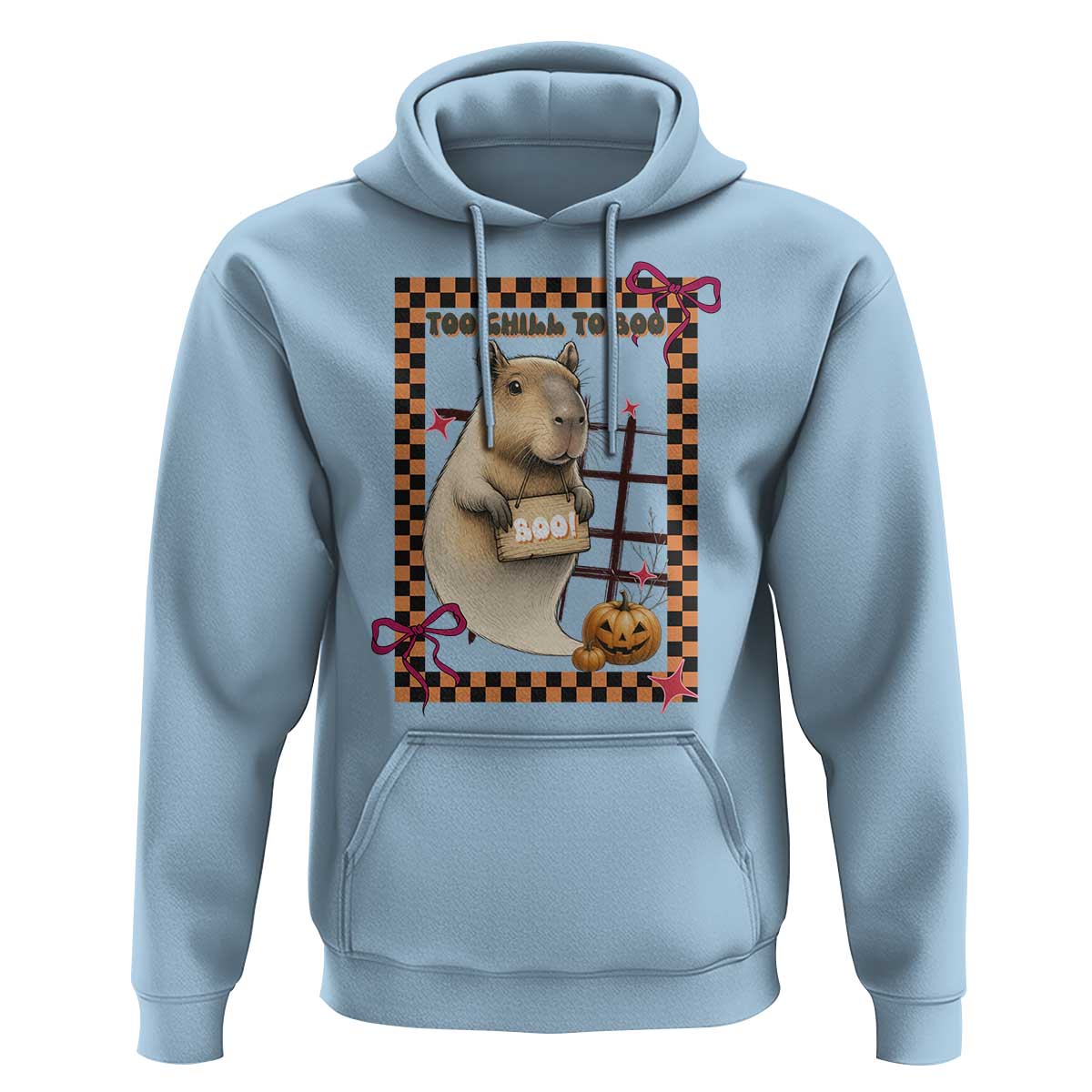 Halloween Capybara Hoodie Funny Too Chill To Boo - Wonder Print Shop