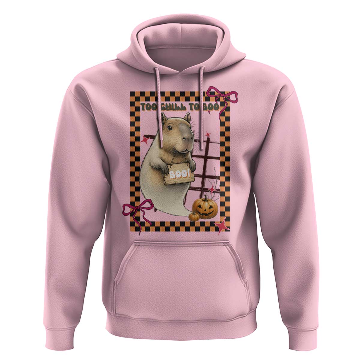 Halloween Capybara Hoodie Funny Too Chill To Boo - Wonder Print Shop