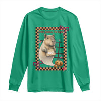 Halloween Capybara Long Sleeve Shirt Funny Too Chill To Boo - Wonder Print Shop