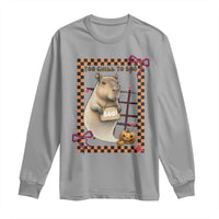 Halloween Capybara Long Sleeve Shirt Funny Too Chill To Boo - Wonder Print Shop