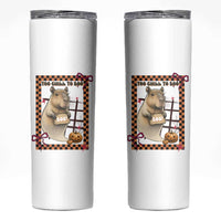 Halloween Capybara Skinny Tumbler Funny Too Chill To Boo