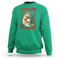 Halloween Capybara Sweatshirt Funny Too Chill To Boo - Wonder Print Shop