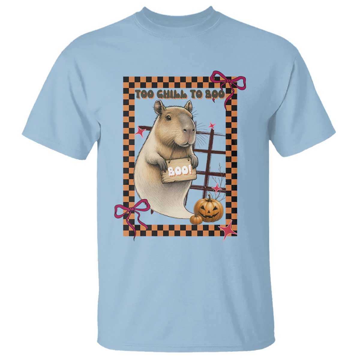 Halloween Capybara T Shirt Funny Too Chill To Boo - Wonder Print Shop