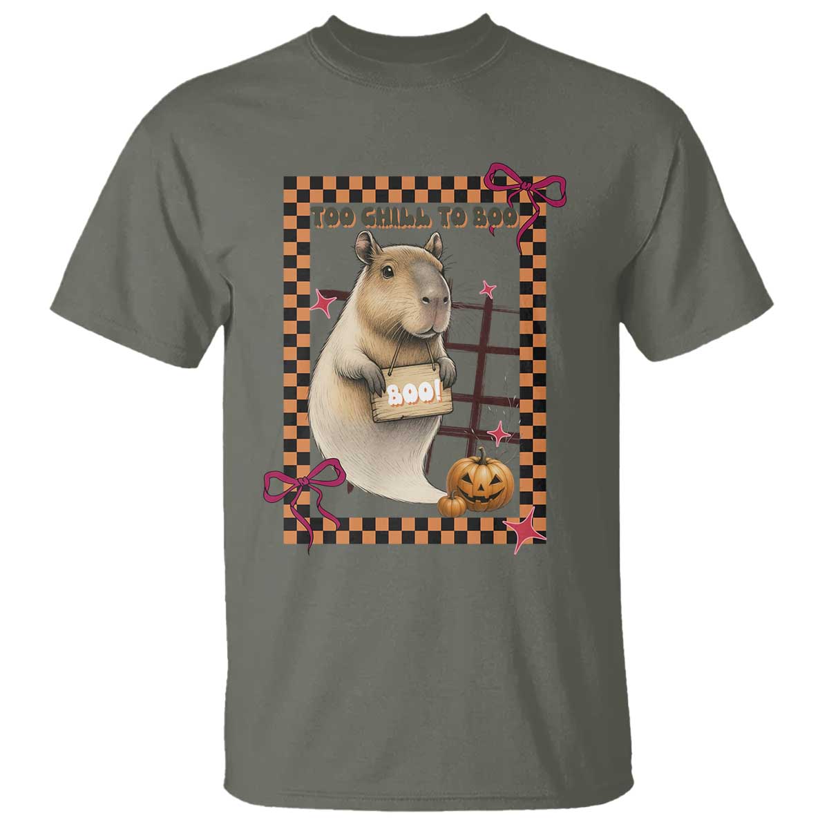 Halloween Capybara T Shirt Funny Too Chill To Boo - Wonder Print Shop