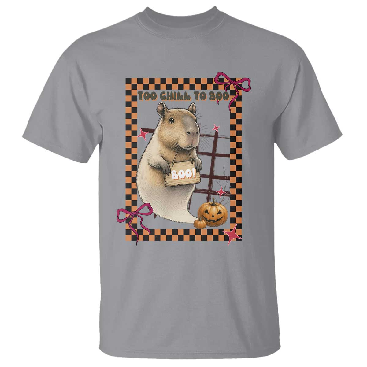 Halloween Capybara T Shirt Funny Too Chill To Boo - Wonder Print Shop