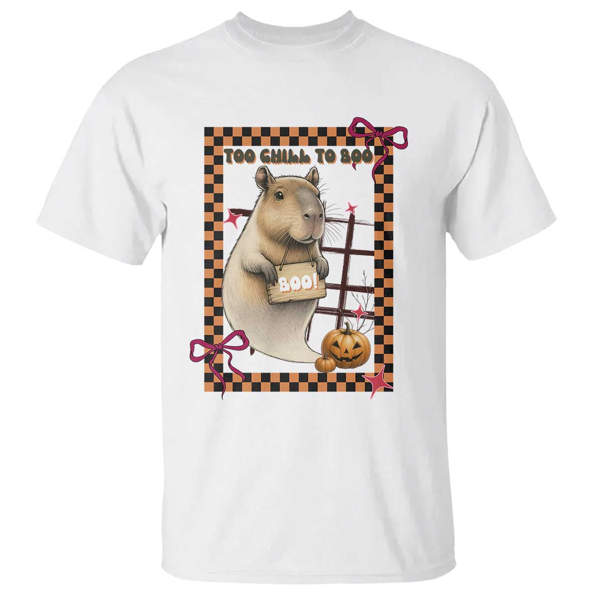 Halloween Capybara T Shirt Funny Too Chill To Boo - Wonder Print Shop