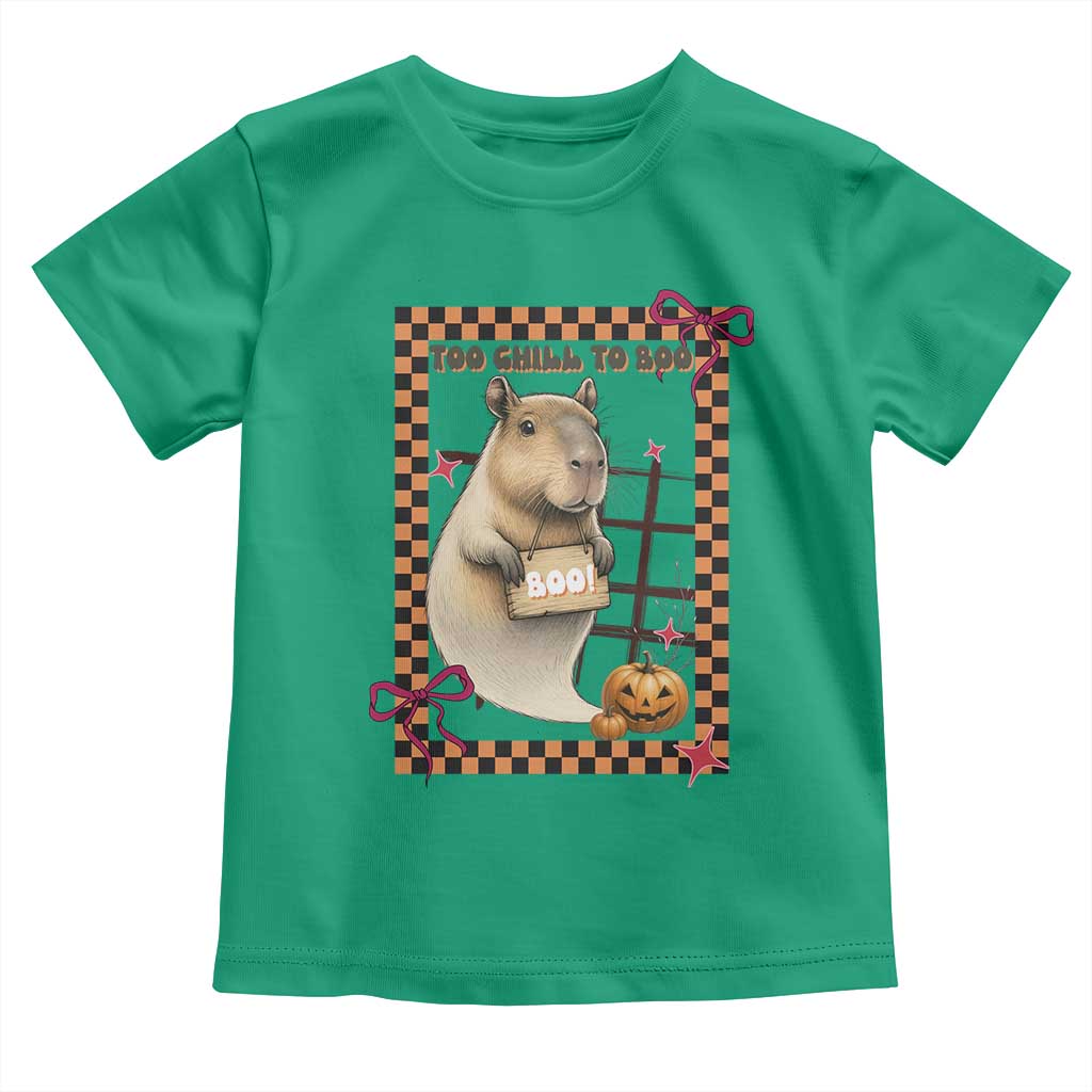 Halloween Capybara Toddler T Shirt Funny Too Chill To Boo - Wonder Print Shop