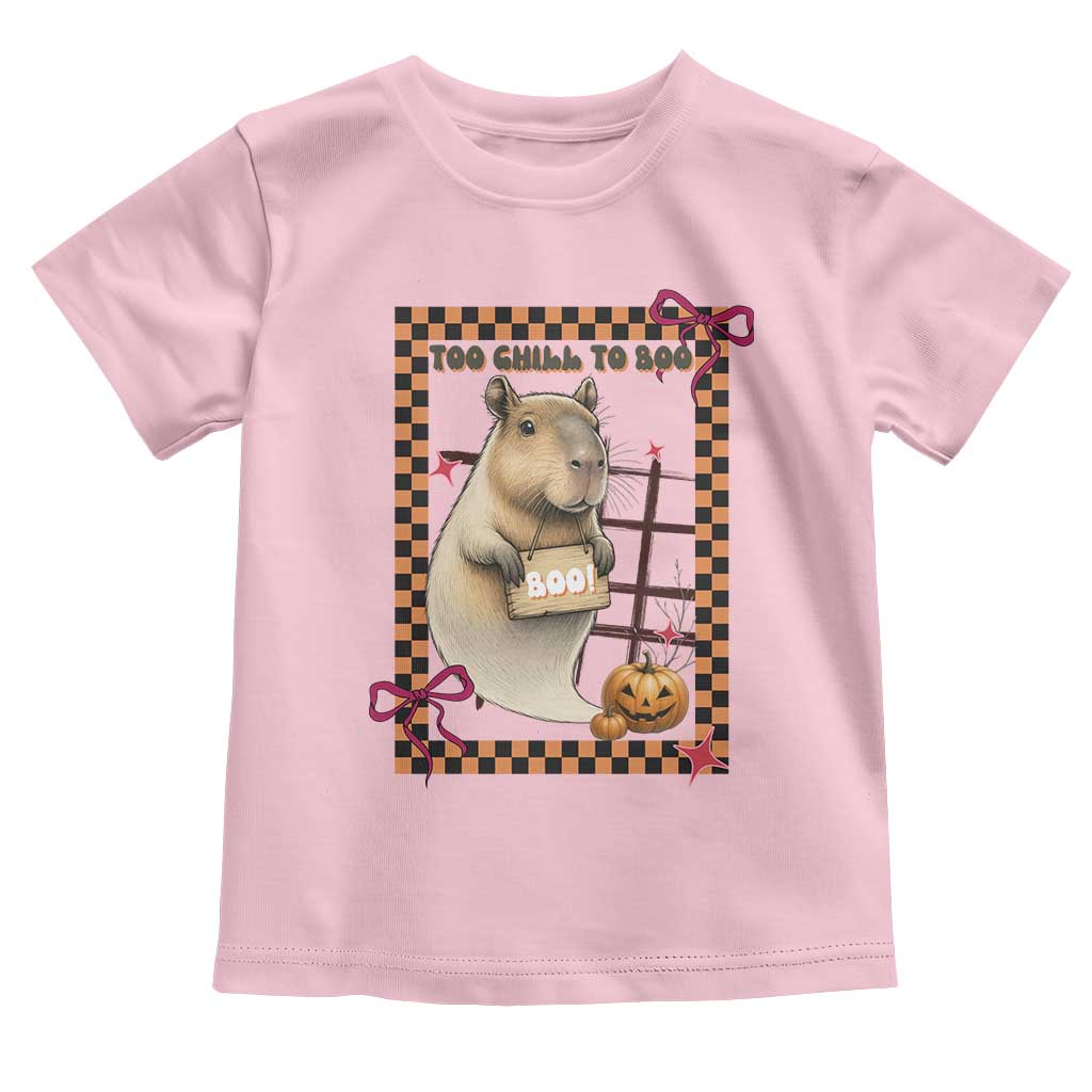 Halloween Capybara Toddler T Shirt Funny Too Chill To Boo - Wonder Print Shop