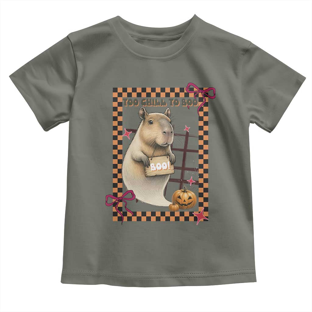 Halloween Capybara Toddler T Shirt Funny Too Chill To Boo - Wonder Print Shop