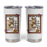 Halloween Capybara Tumbler Cup Funny Too Chill To Boo