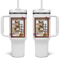 Halloween Capybara Tumbler With Handle Funny Too Chill To Boo