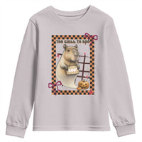 Halloween Capybara Youth Sweatshirt Funny Too Chill To Boo - Wonder Print Shop
