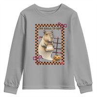 Halloween Capybara Youth Sweatshirt Funny Too Chill To Boo - Wonder Print Shop