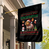 Funny Xmas Garden Flag All I Want For Christmas Is A Capybara - Wonder Print Shop