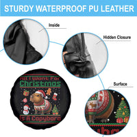 Funny Xmas Spare Tire Cover All I Want For Christmas Is A Capybara - Wonder Print Shop