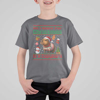 Funny Xmas T Shirt For Kid All I Want For Christmas Is A Capybara - Wonder Print Shop