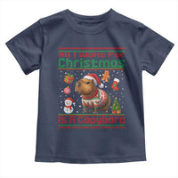 Funny Xmas Toddler T Shirt All I Want For Christmas Is A Capybara - Wonder Print Shop