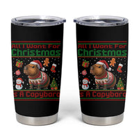 Funny Xmas Tumbler Cup All I Want For Christmas Is A Capybara