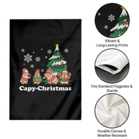 Christmas Capybara Garden Flag Funny Capy Xmas Gift Idea - Wonder Print Shop