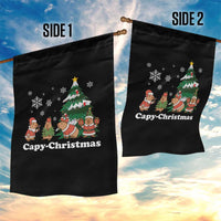 Christmas Capybara Garden Flag Funny Capy Xmas Gift Idea - Wonder Print Shop