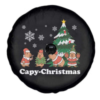 Christmas Capybara Spare Tire Cover Funny Capy Xmas Gift Idea - Wonder Print Shop