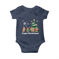 Christmas Capybara Baby Onesie Funny Capy Xmas Gift Idea - Wonder Print Shop