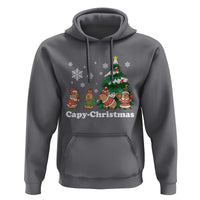 Christmas Capybara Hoodie Funny Capy Xmas Gift Idea - Wonder Print Shop