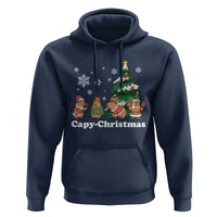 Christmas Capybara Hoodie Funny Capy Xmas Gift Idea - Wonder Print Shop
