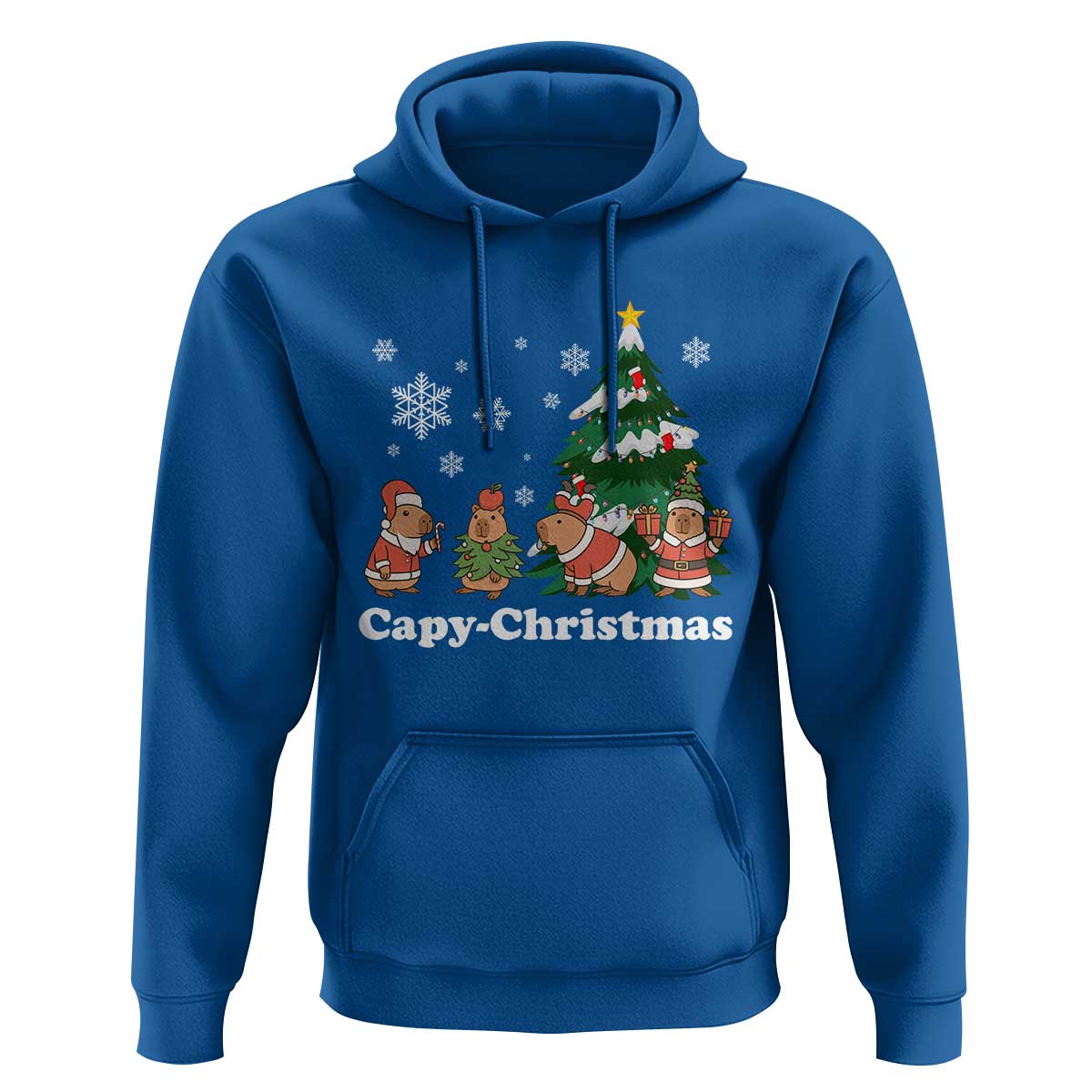 Christmas Capybara Hoodie Funny Capy Xmas Gift Idea - Wonder Print Shop