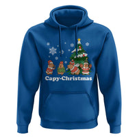 Christmas Capybara Hoodie Funny Capy Xmas Gift Idea - Wonder Print Shop