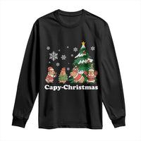 Christmas Capybara Long Sleeve Shirt Funny Capy Xmas Gift Idea - Wonder Print Shop