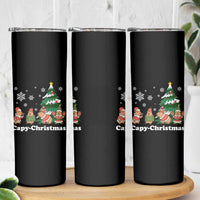 Christmas Capybara Skinny Tumbler Funny Capy Xmas Gift Idea