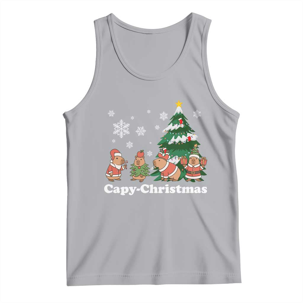 Christmas Capybara Tank Top Funny Capy Xmas Gift Idea - Wonder Print Shop