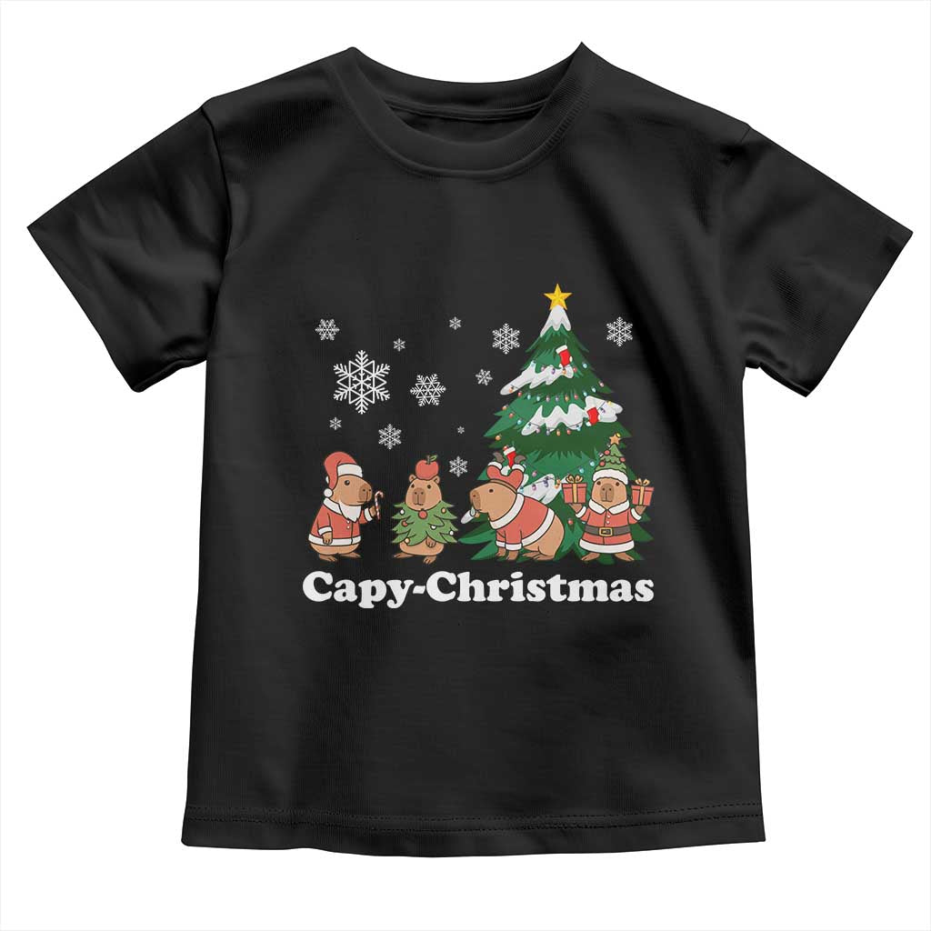 Christmas Capybara Toddler T Shirt Funny Capy Xmas Gift Idea - Wonder Print Shop