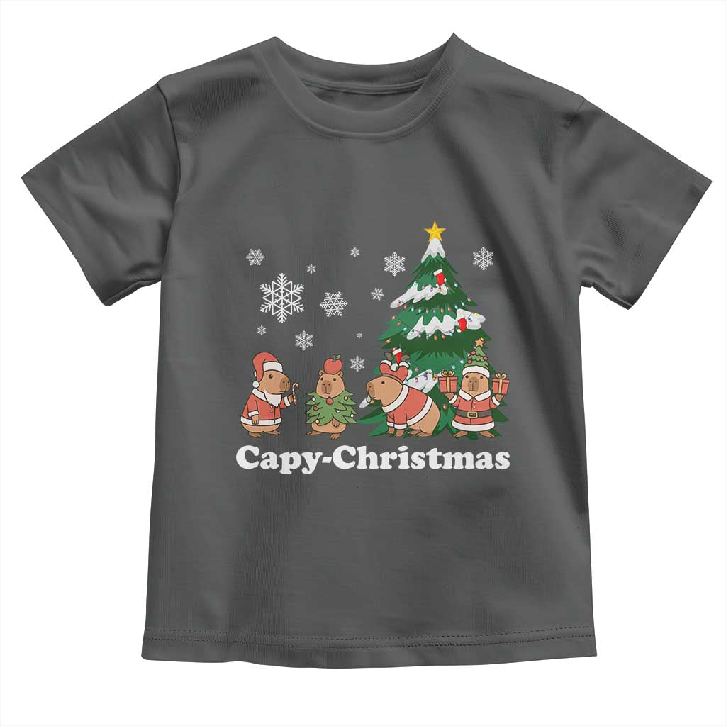 Christmas Capybara Toddler T Shirt Funny Capy Xmas Gift Idea - Wonder Print Shop