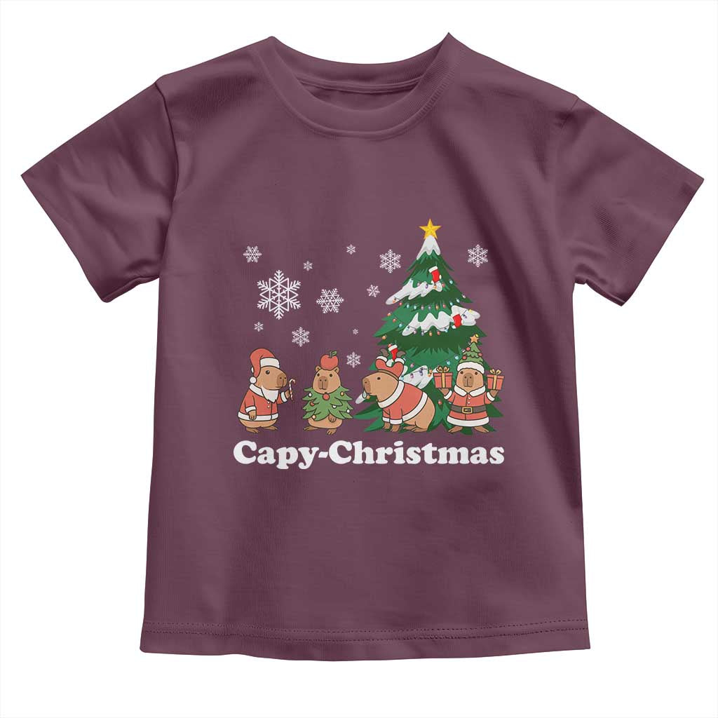 Christmas Capybara Toddler T Shirt Funny Capy Xmas Gift Idea - Wonder Print Shop