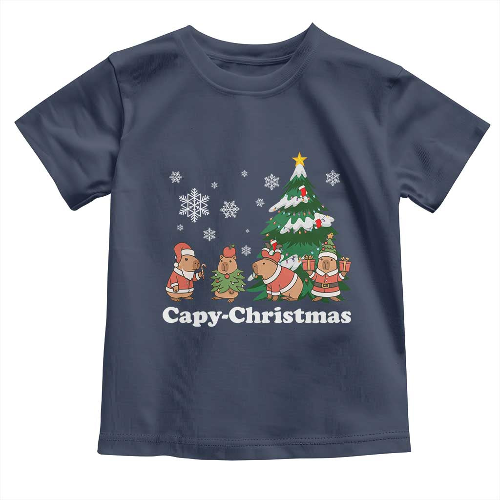 Christmas Capybara Toddler T Shirt Funny Capy Xmas Gift Idea - Wonder Print Shop