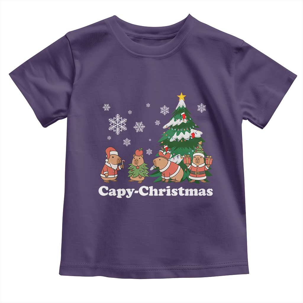 Christmas Capybara Toddler T Shirt Funny Capy Xmas Gift Idea - Wonder Print Shop