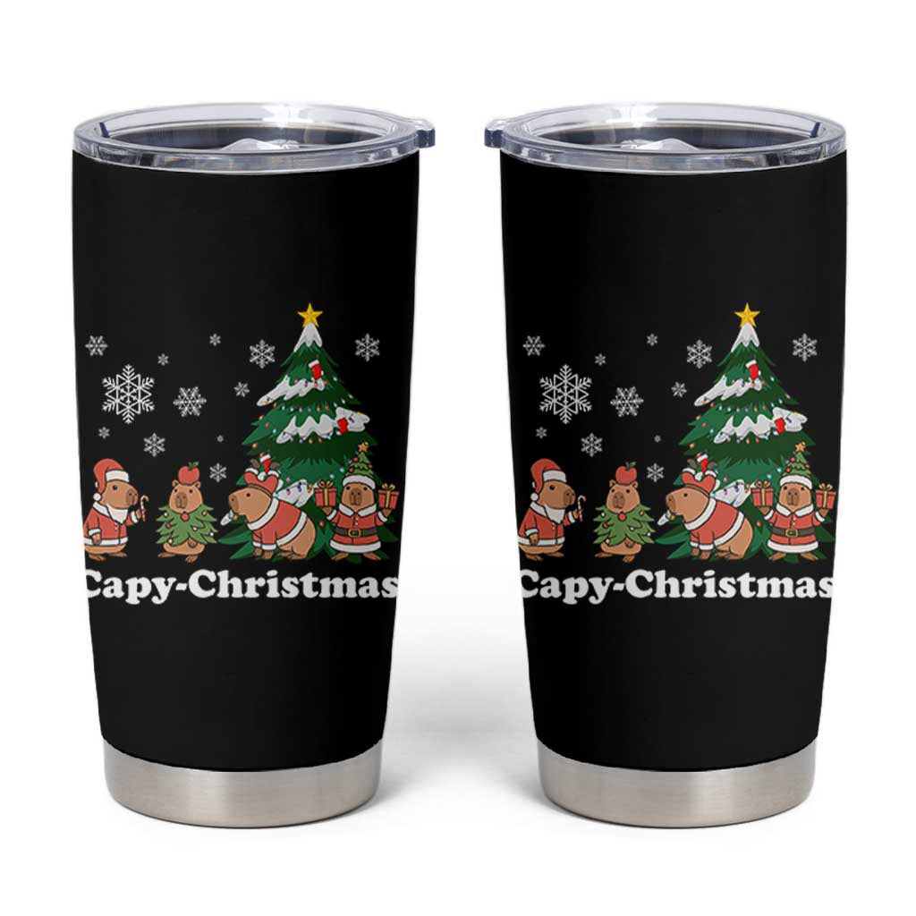 Christmas Capybara Tumbler Cup Funny Capy Xmas Gift Idea