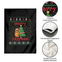 Funny Merry Capymas Garden Flag Capybara Christmas Party - Wonder Print Shop