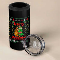 Funny Merry Capymas 4 in 1 Can Cooler Tumbler Capybara Christmas Party