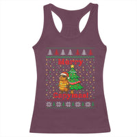 Funny Merry Capymas Racerback Tank Top Capybara Christmas Party - Wonder Print Shop