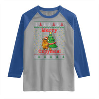Funny Merry Capymas Raglan Shirt Capybara Christmas Party - Wonder Print Shop
